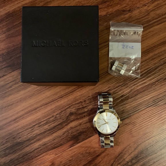 Michael Kors Two Tone Slim Runway Watch - Picture 4 of 4